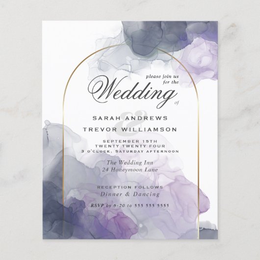 Budget Wedding Celestial Dusty Blue Smokey Violet (Voorkant)