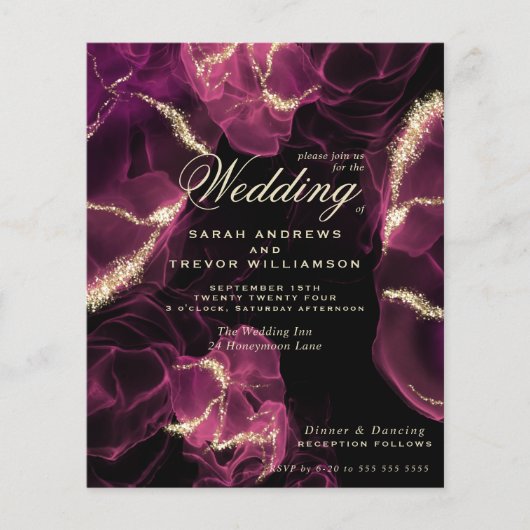 Budget Wedding Crimson Berry Alcohol Ink (Voorkant)