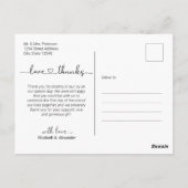 Budget Wedding Dank u het Briefkaart van het Manus (Achterkant)