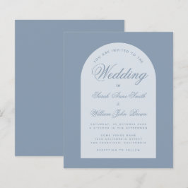 Budget Wedding Dusty Blue Arch-script