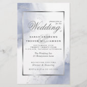 Budget Wedding Dusty Blue Silver Abstract (Voorkant)