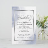 Budget Wedding Dusty Blue Silver Abstract (Staand voorkant)