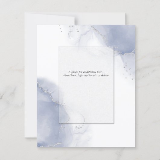 Budget Wedding Dusty Blue Silver Abstract (Achterkant)