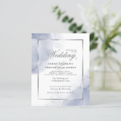 Budget Wedding Dusty Blue Silver Abstract (Staand voorkant)