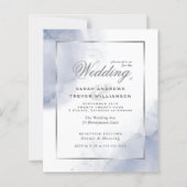 Budget Wedding Dusty Blue Silver Abstract (Voorkant)