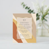 Budget Wedding Earth Tones Terracotta Abstract (Staand voorkant)
