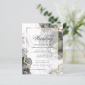 Budget Wedding Elegant Black Gold Alcohol Ink (Staand voorkant)