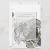 Budget Wedding Elegant Black Gold Alcohol Ink (Achterkant)