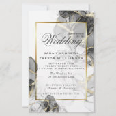 Budget Wedding Elegant Black Gold Alcohol Ink (Voorkant)