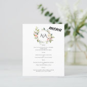 Budget/Wedding/Flat Menu. (Staand voorkant)