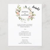 Budget/Wedding/Flat Menu. (Achterkant)