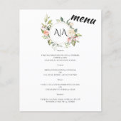 Budget/Wedding/Flat Menu. (Voorkant)