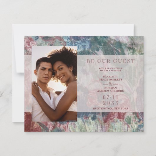 Budget Wedding Floral Texture Background Photo (Voorkant)