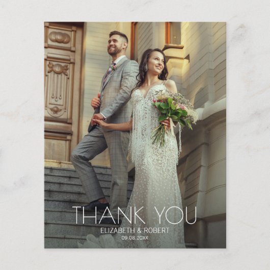 Budget Wedding Foto Hartelijk dank Flyer (Voorkant)