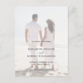 Budget Wedding Foto Save the Date Briefkaart (Voorkant)
