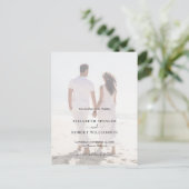 Budget Wedding Foto Save the Date Briefkaart (Staand voorkant)