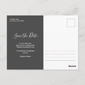 Budget Wedding Foto Save the Date Briefkaart (Achterkant)