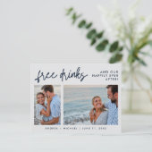 Budget Wedding Foto Save the Date Uitnodiging Briefkaart (Staand voorkant)