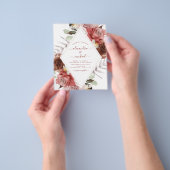 Budget Wedding Foto Terracotta Floral herfst Flyer (Hand)