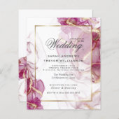 Budget Wedding Gold Jazz Berry Crimson Abstract (Voorkant / Achterkant)