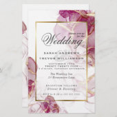 Budget Wedding Gold Jazz Berry Crimson Abstract (Voorkant / Achterkant)