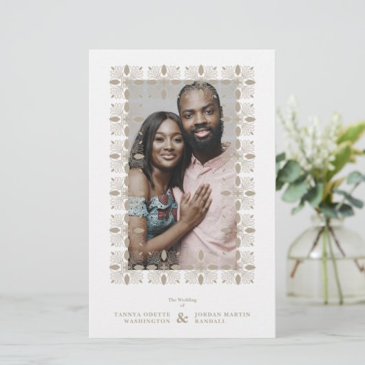 Budget Wedding Golden Effect Fancy Ornament Lace (Staand voorkant)