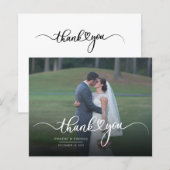 Budget Wedding Hand-Lettered Foto Hartelijk dank (Voorkant / Achterkant)