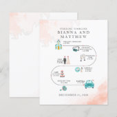 Budget Wedding Icons Itinerary Elegant Programme (Voorkant / Achterkant)