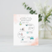 Budget Wedding Icons Itinerary Elegant Programme (Staand voorkant)