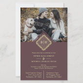 Budget Wedding Initials 2 Photos Lace Elegant (Voorkant)