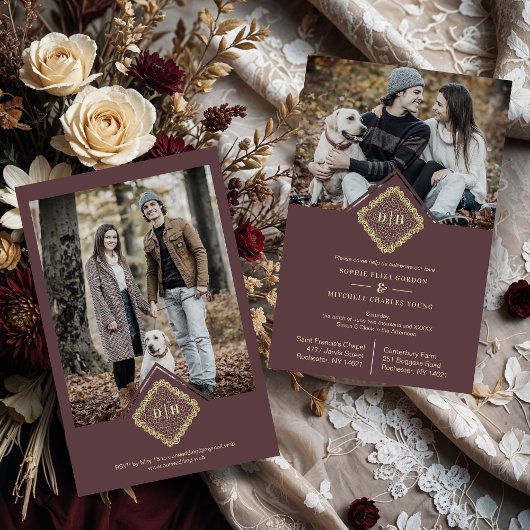 Budget Wedding Initials 2 Photos Lace Elegant