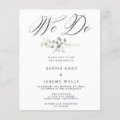 Budget Wedding Invitation Flyer (Voorkant)