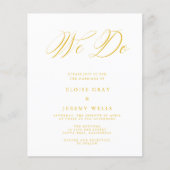 Budget Wedding Invitation Flyer (Voorkant)