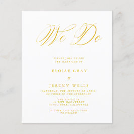 Budget Wedding Invitation Flyer