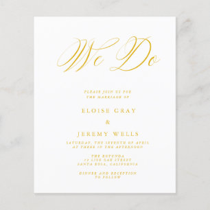 Budget Wedding Invitation Flyer
