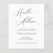 Budget Wedding Invitation Flyer (Voorkant)