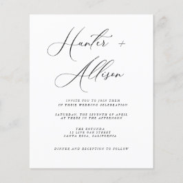 Budget Wedding Invitation Flyer