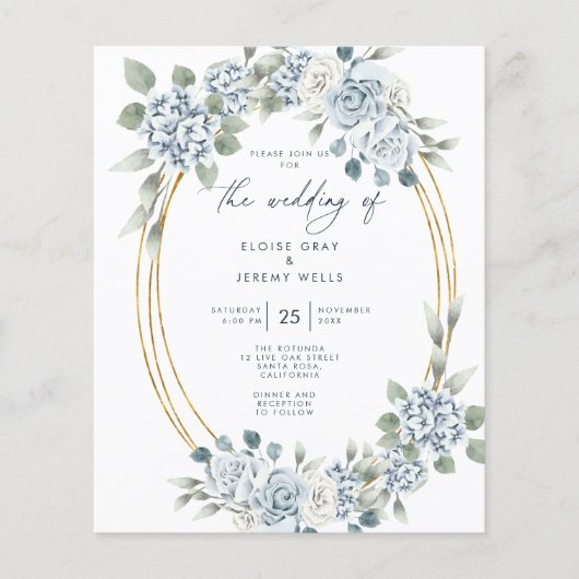 Budget Wedding Invitation Flyer (Voorkant)