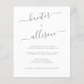 Budget Wedding Invitation Flyer (Voorkant)