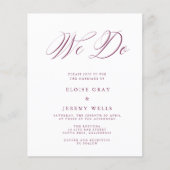 Budget Wedding Invitation Flyer (Voorkant)