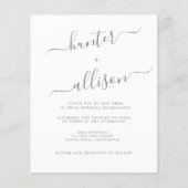 Budget Wedding Invitation Flyer (Voorkant)