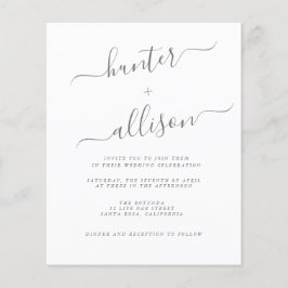 Budget Wedding Invitation Flyer