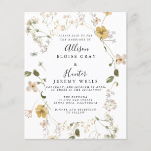 Budget Wedding Invitation Flyer