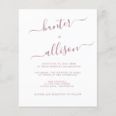 Budget Wedding Invitation Flyer (Voorkant)