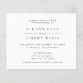 Budget Wedding Invitation Flyer (Voorkant)