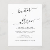 Budget Wedding Invitation Flyer (Voorkant)