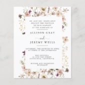 Budget Wedding Invitation Flyer (Voorkant)