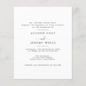 Budget Wedding Invitation Flyer (Voorkant)