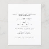 Budget Wedding Invitation Flyer (Voorkant)