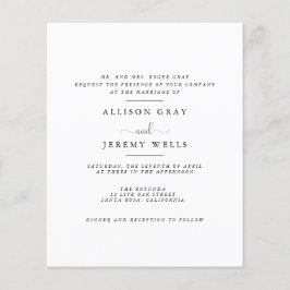 Budget Wedding Invitation Flyer